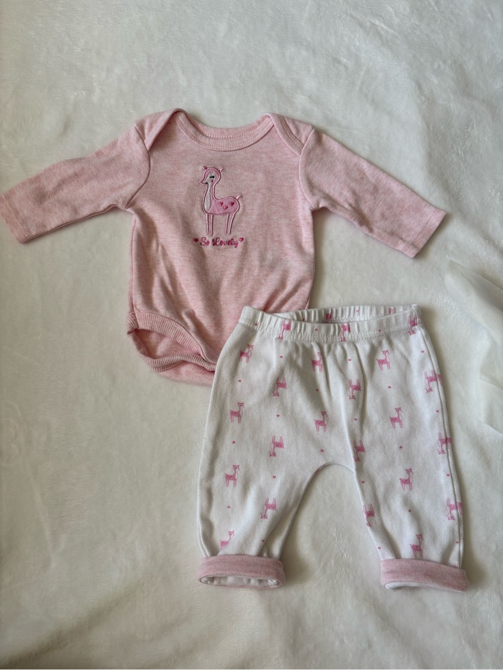 👶🏼 4/$20 0-3M Winners Pink Deer Outfit
